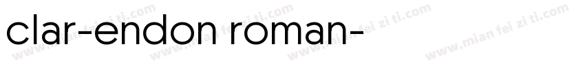 clar-endon roman字体转换